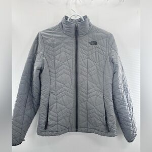The North Face Light Gray Quilted Jacket